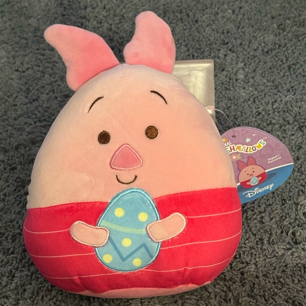 NWT Piglet from Winnie the Pooh holding an Easter Egg Squishmallow